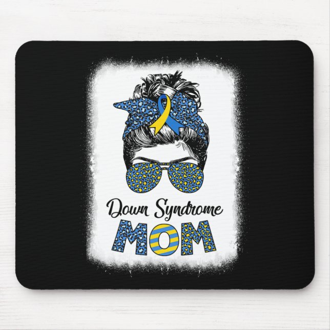 Mousepad Mamãe Abaixo Síndrome Sensibilização Mãe Mensagem  (Frente)