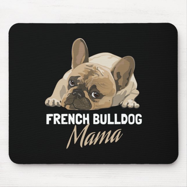 Mousepad Mamãe Buldogue Touros Cachorros (Frente)