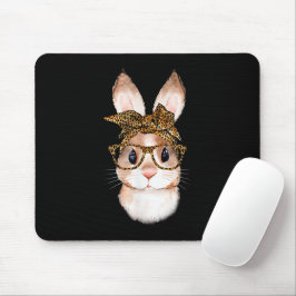 Mousepad Mamãe Coelhinha da Páscoa Fofa Leopardo da Páscoa