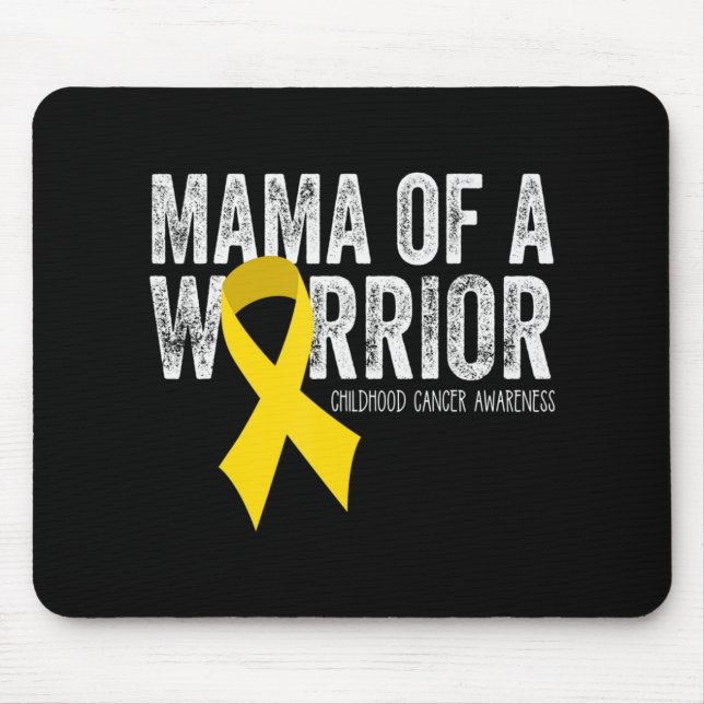 Mousepad Mamãe de um Oncolog de Fita Cancer de Guerreiro (Frente)