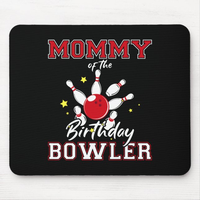 Mousepad Mamãe Do Partido Da Boliche De Boate De Aniversári (Frente)