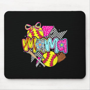Mousepad Mamãe Mama Softball Dia do Softball Viba Mães