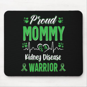 Mousepad Mamãe orgulhosa Guerreiro da Doença Renal Ribbo