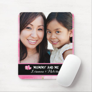 Mousepad Mamãe rosa-branca e foto minha