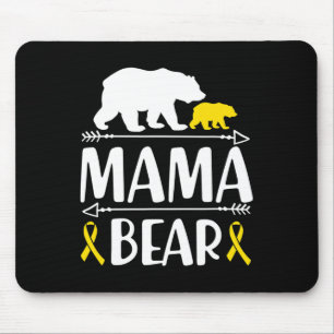 Mousepad Mamãe Ursa Cancer De Infância Sensibilização Mãe D