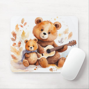 Mousepad Mamãe Urso e Cubo com Violão