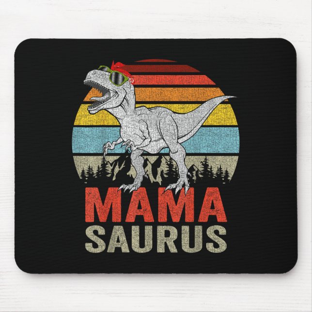 Mousepad Mamasaurus Dinossauro Mamãe Saurus T Rex Família D (Frente)
