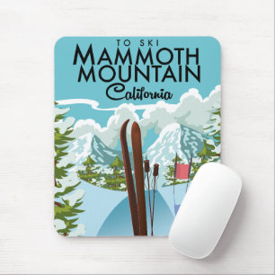 Mousepad Mammoth Mountain California para esquiar