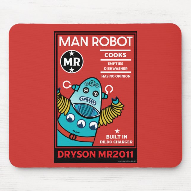 Mousepad Man Robot O Homem Perfeito (Frente)