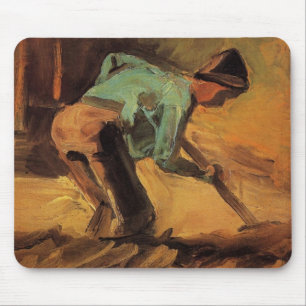 Mousepad Man Stooping with Stick, Spade by Vincent van Gogh