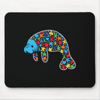 Mousepad Manatee Quebra-cabeça Autismo Sensibilização Utili