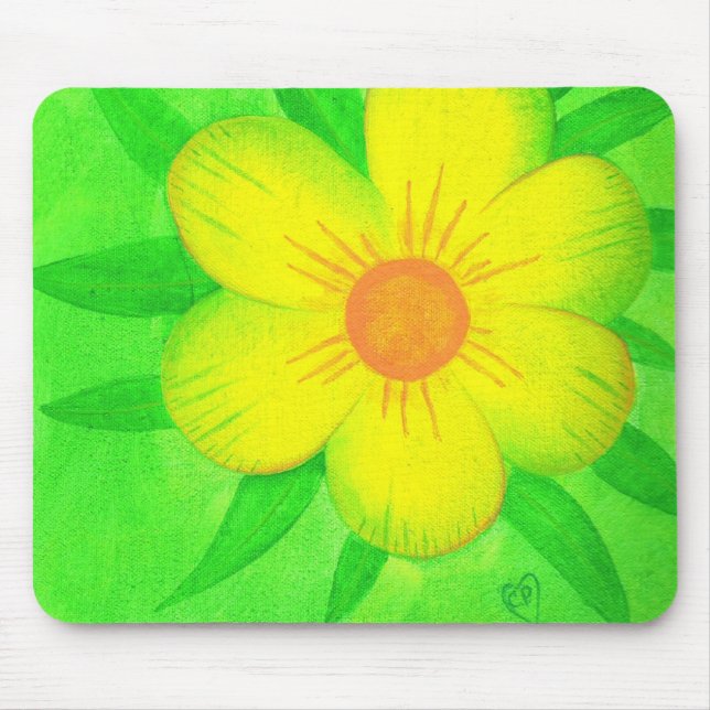 Mousepad Mancais Verdes Brilhantes Amarelos Brilhantes (Frente)