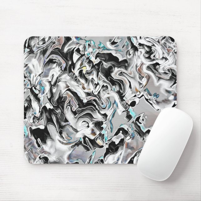 Mousepad Manchas crômicas com gradiente ou fumaça, Pretas p (Com mouse)