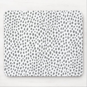 Mousepad Manchas Dalmáticas de Cinza (cinza/branco)