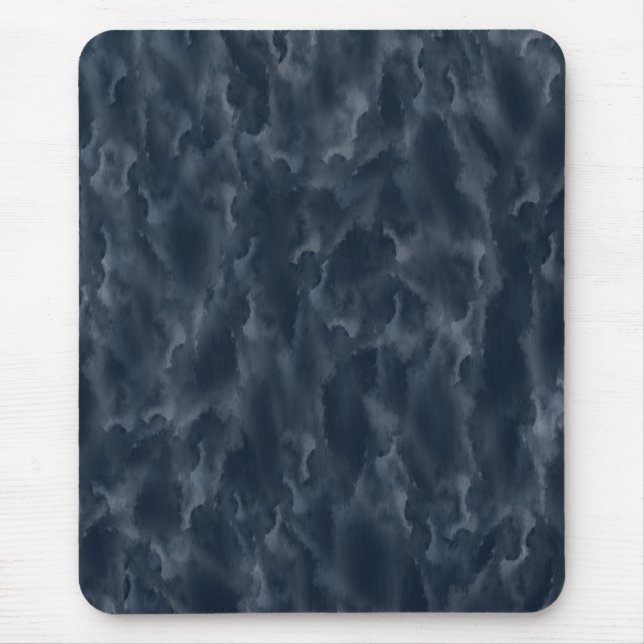 Mousepad Manchas de Aquarela Abstratas Azul-Marinho Elegant (Frente)