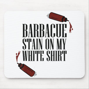 Mousepad Manchas de churrasco na minha cor branca