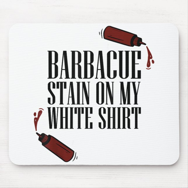 Mousepad Manchas de churrasco na minha cor branca (Frente)