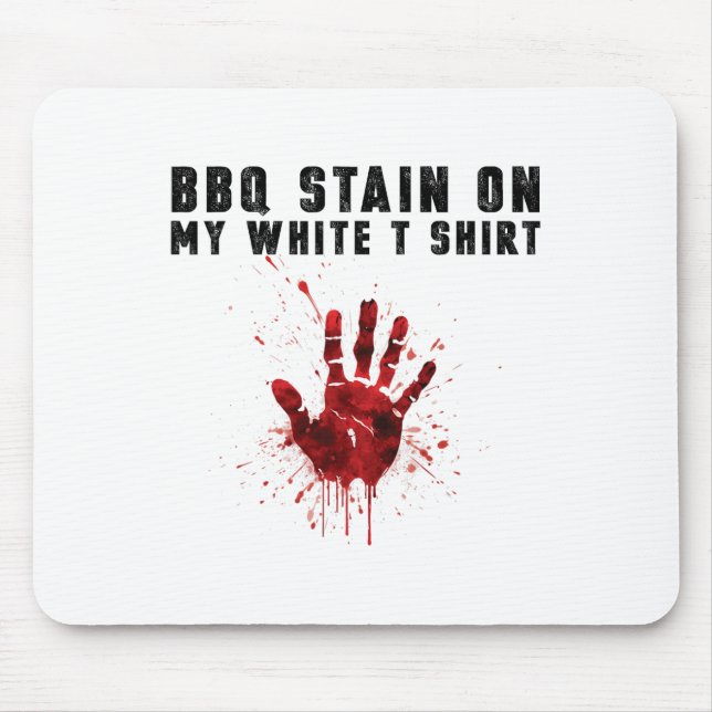Mousepad Manchas de churrasco no meu branco (Frente)