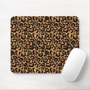 Mousepad Manchas de Leopardo Marrom Elegante Animal Selvage