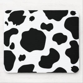 Mousepad Manchas de Vaca Leiteira Impressão Preto e Branco 