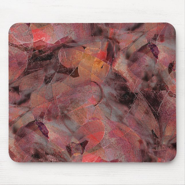 Mousepad Manchas em tons vermelhos sobre fundo cinzento de  (Frente)