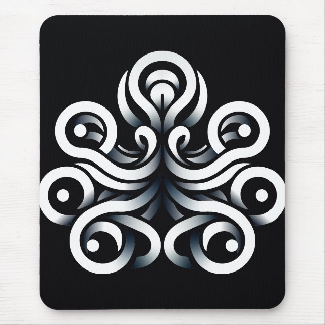 Mousepad Mandala Abstrato Geométrico Sagrado Zen Minimalist (Frente)