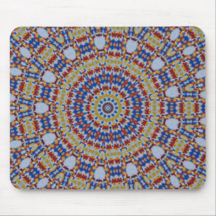 Mousepad Mandala amarelo azul