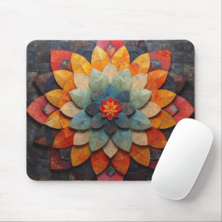Mousepad Mandala Art Texturizada Flor