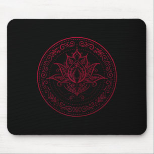 Mousepad Mandala Com Lótus Símbolo de Geometria de Energia 