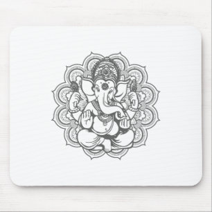 Mousepad Mandala de Ganesha Deus Hindu Hinduísmo Presente d