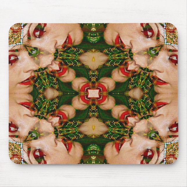 Mousepad Mandala de Lábios Vermelhos (Frente)