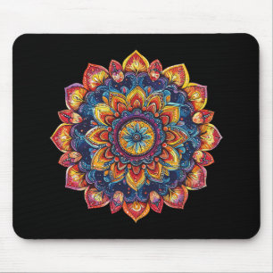 Mousepad Mandala de Lótus Sagrado Estilo Festival Hippie