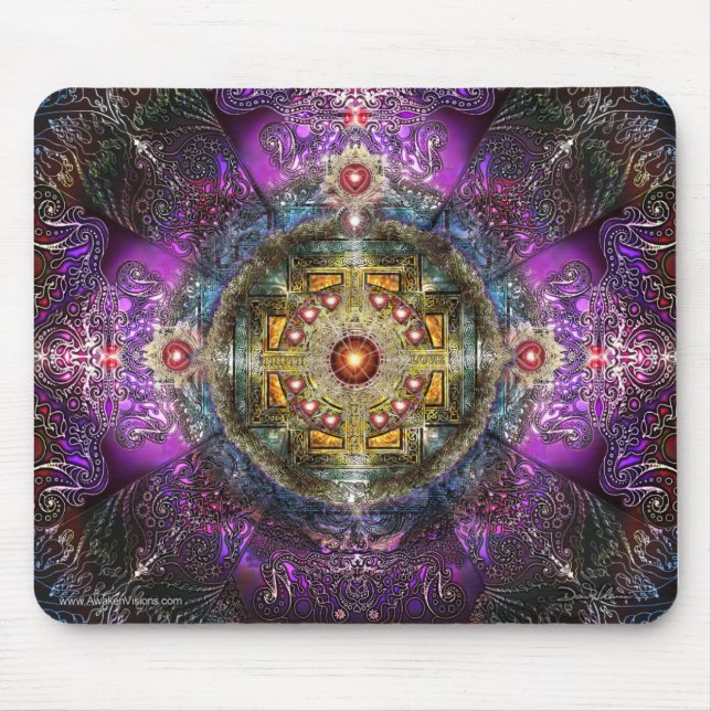 Mousepad Mandala do coração (Frente)