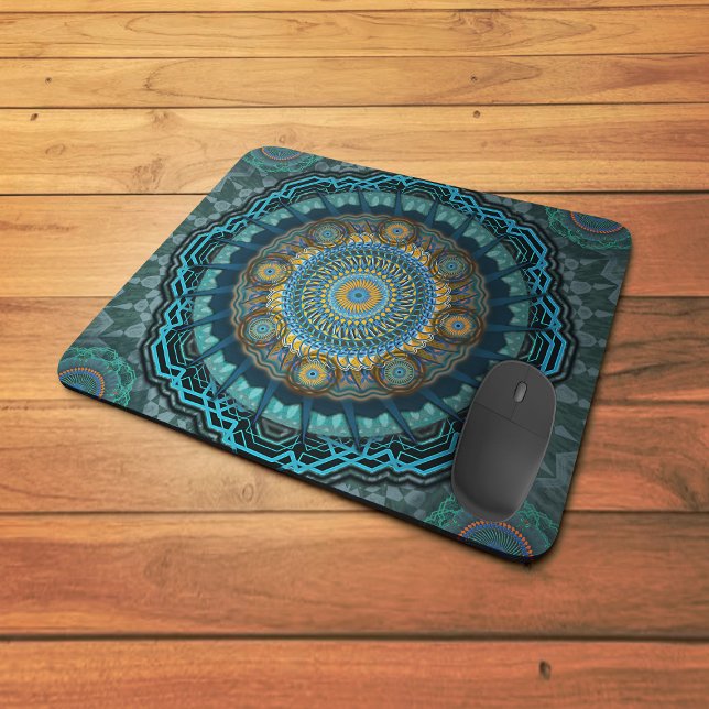 Mousepad Mandala dos olhos psicodélicos guiados persa (Criador carregado)