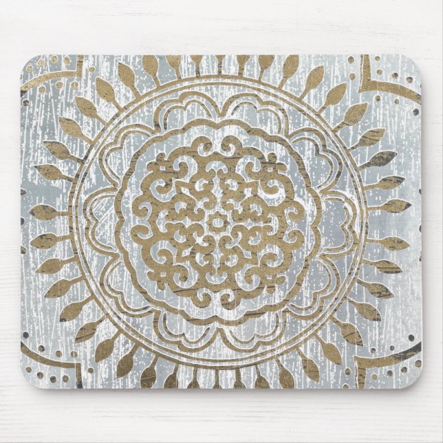 Mousepad Mandala Dourado Design (Frente)