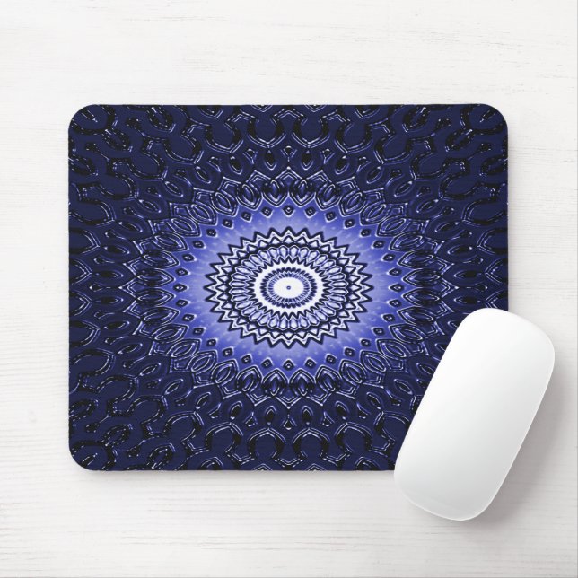 Mousepad Mandala em azul...... (Com mouse)
