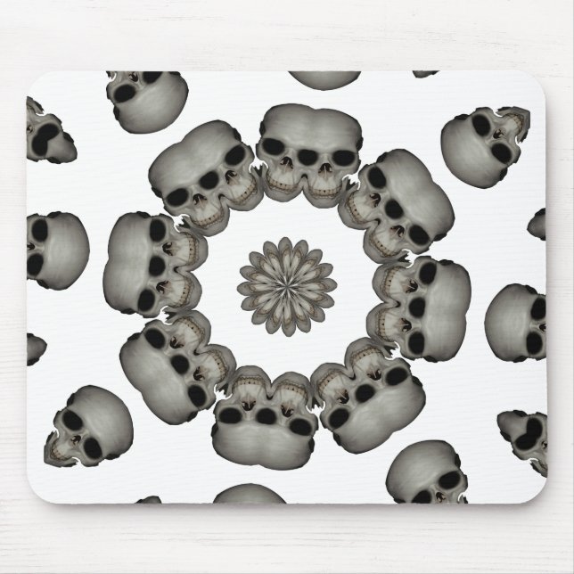 Mousepad Mandala humana assustador do crânio (Frente)