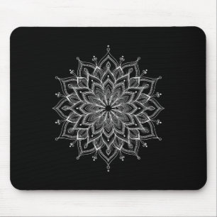 Mousepad Mandala Lótus Arte Zen Boho Buda Botânica Suculent