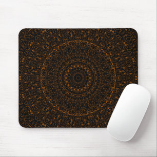 Mousepad Mandalá Marrom Rústico com Charme Ocidental