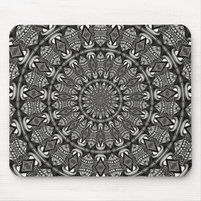 Mousepad Mandala monocromática (Frente)