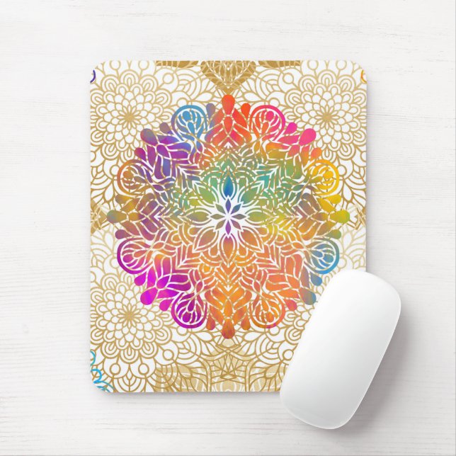 Mousepad Mandala Multicolorida (Com mouse)