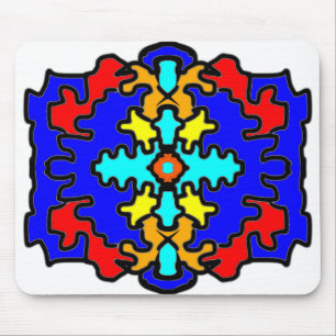 Mousepad Mandala Negrito Abstrato