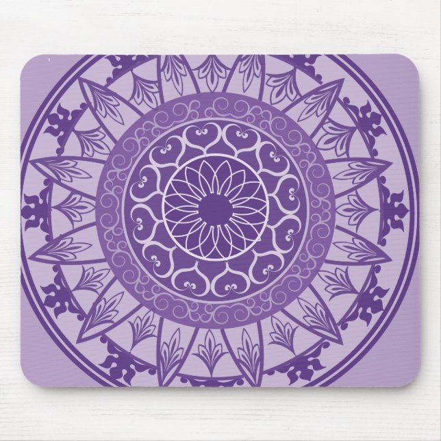 Mousepad Mandala no roxo (Frente)