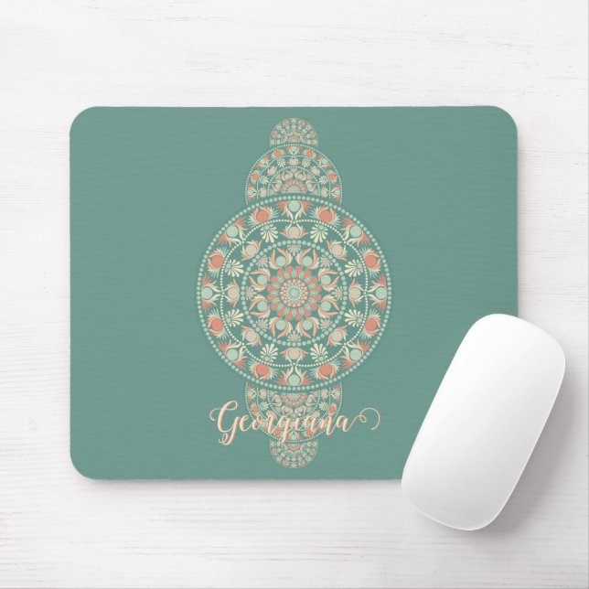 Mousepad Mandala Ortográfica Personalizada de Sage & Sand (Com mouse)