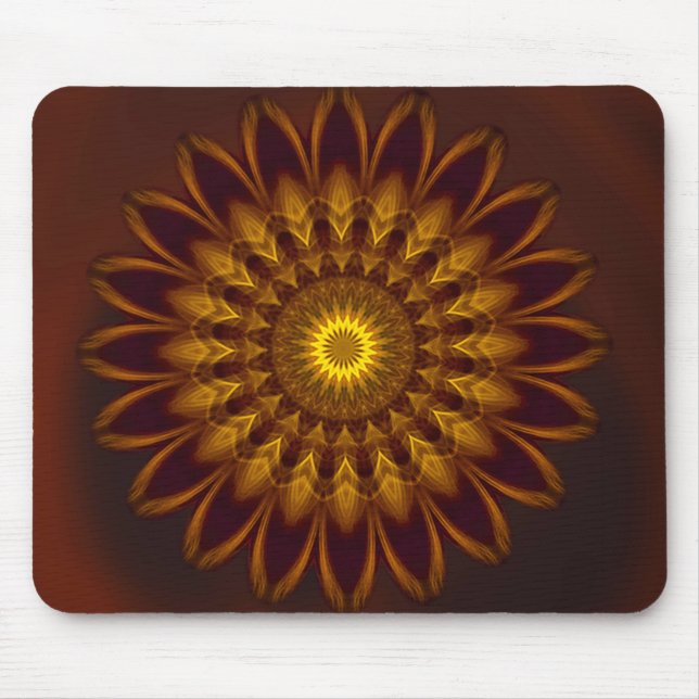 Mousepad Mandala Padrão Cores da Terra (Frente)