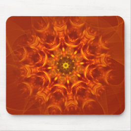 Mousepad Mandala Sunlight Orange Patterno