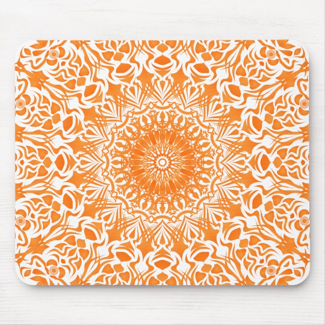 Mousepad Mandala Tribal Laranja (Frente)