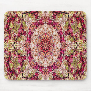 Mousepad Mandala vermelha do botão…