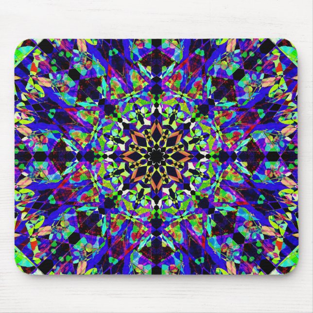 Mousepad Mandala vibrante do mosaico (Frente)