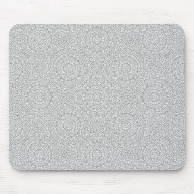 Mousepad Mandalal de Flor_MG_2221 Preto e Branco (Frente)
